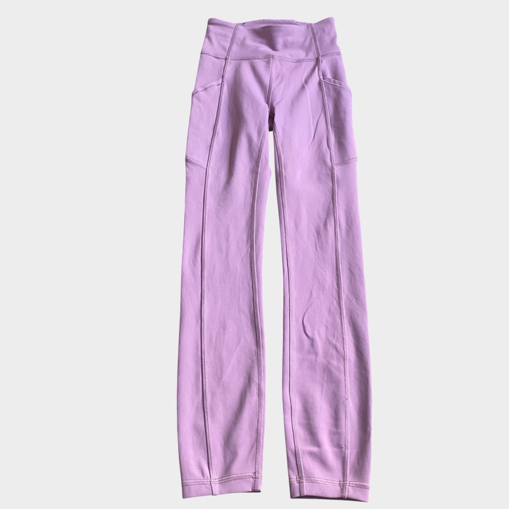 Lululemon Invigorate High Rise Tight Leggings Size 0 Lilac Purple Inseam 24"
